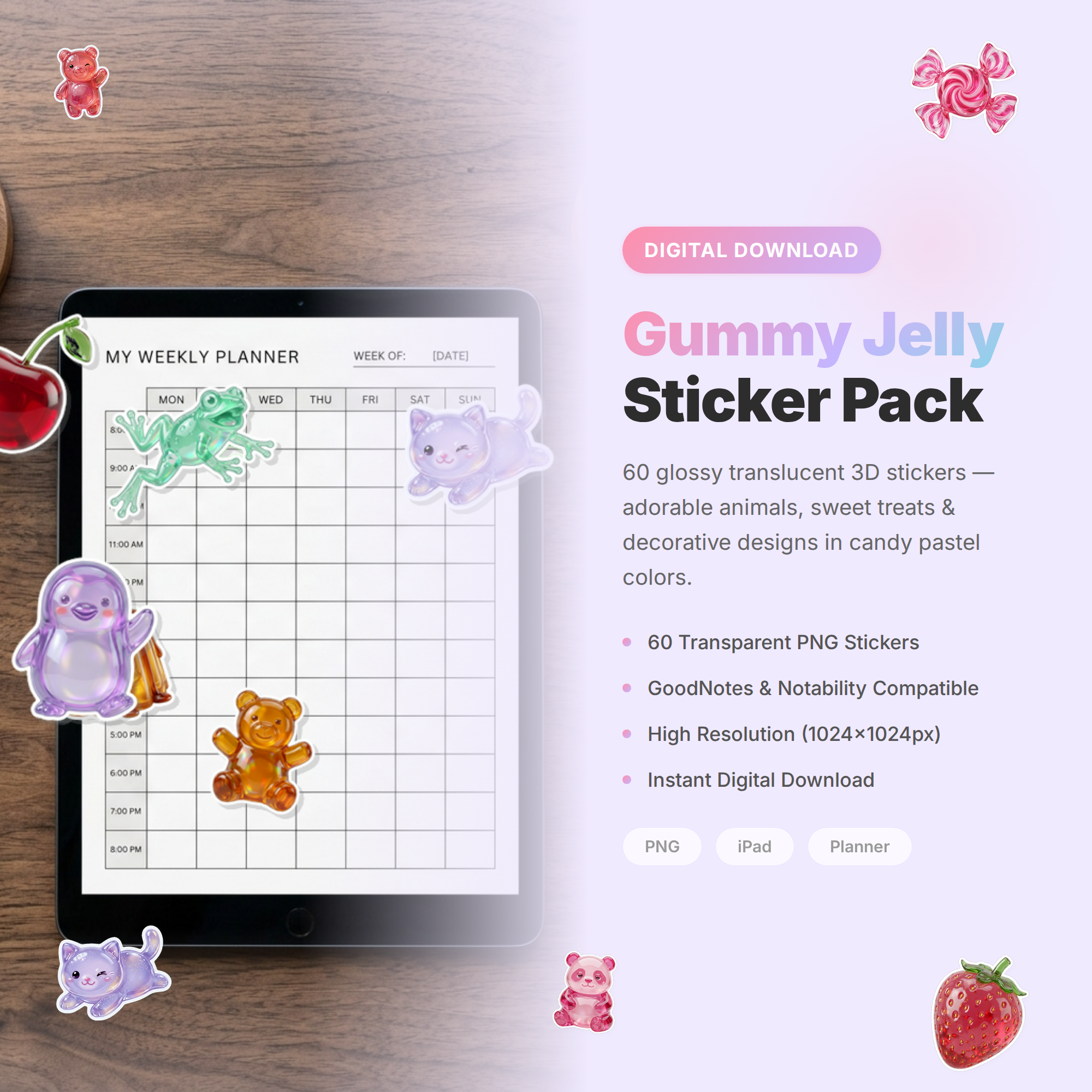 Gummy Jelly Stickers features
